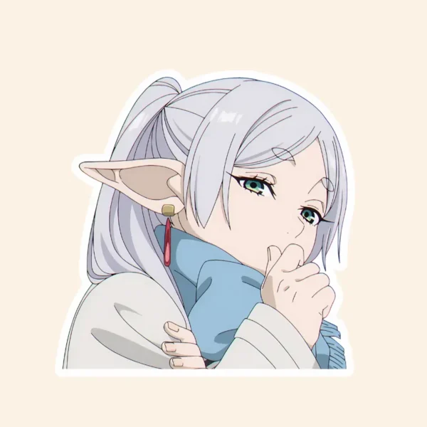 Frieren Suspicious Look Sticker