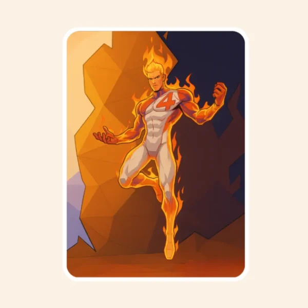 Human Torch Marvel Rivals Sticker