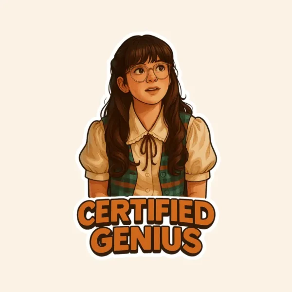 Suzie The Certified Genius Stranger Things Sticker