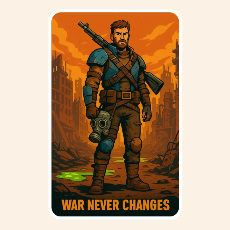 Fallout War Never Changes Sticker
