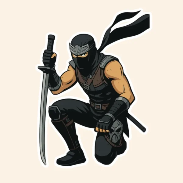Ninja Gaiden Illustration Sticker