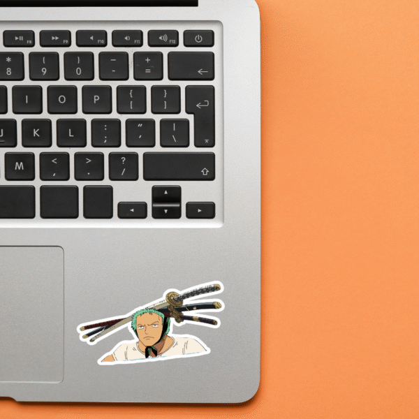 Zoro Carrying Swords on Head Sticker 2