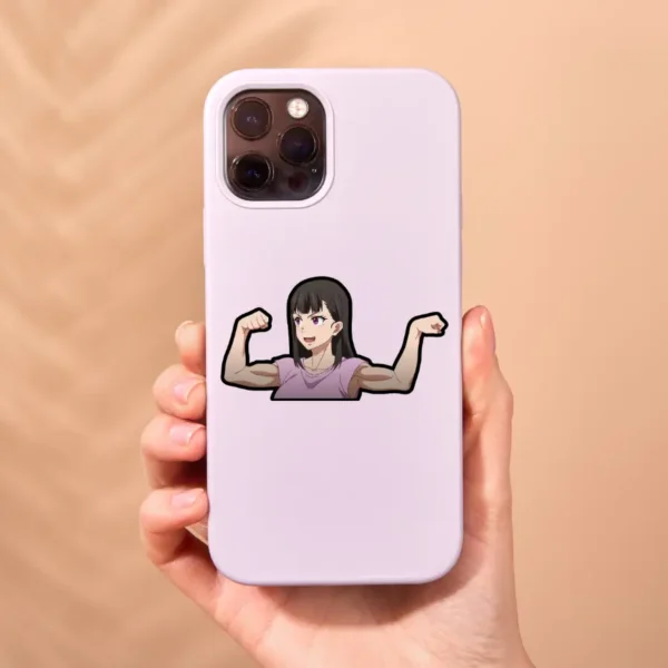 Fire Force Maki Flexing Muscles Sticker 1